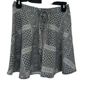 Abercrombie & Fitch Lace Up Front Skater Skirt Size S Y2K 90’s